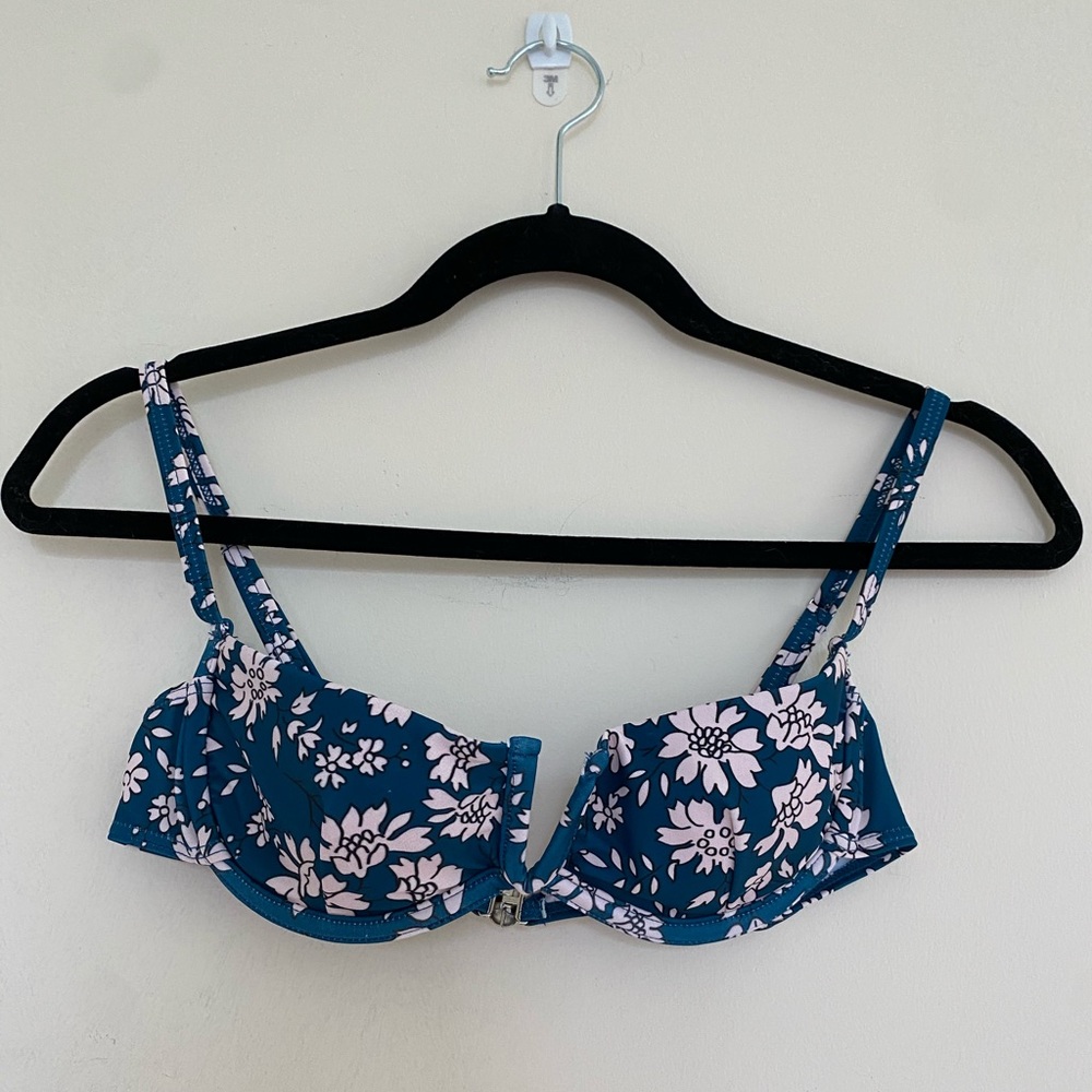 SHEIN flower print bikini top